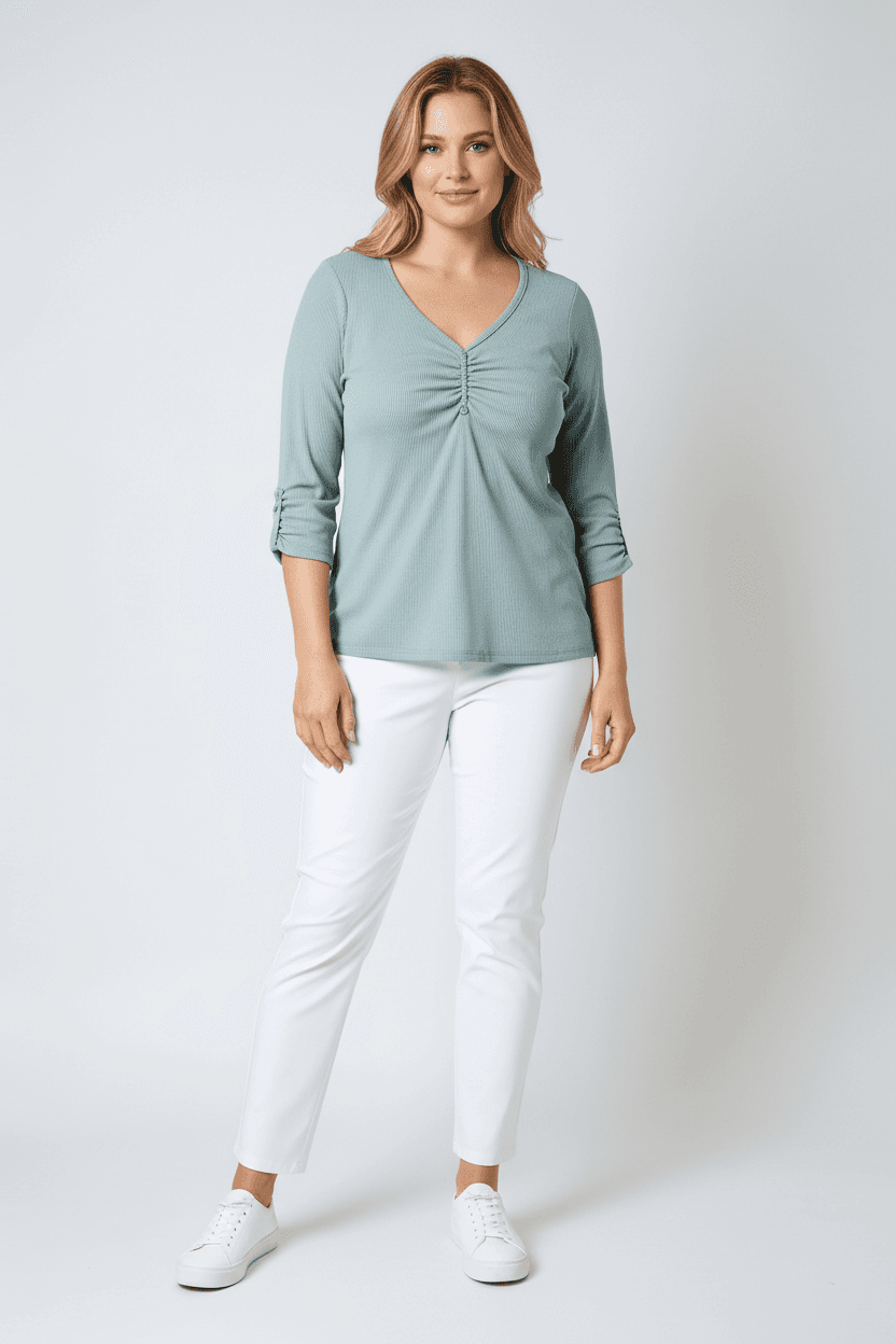 Pantalon droit en bengaline eco-responsable