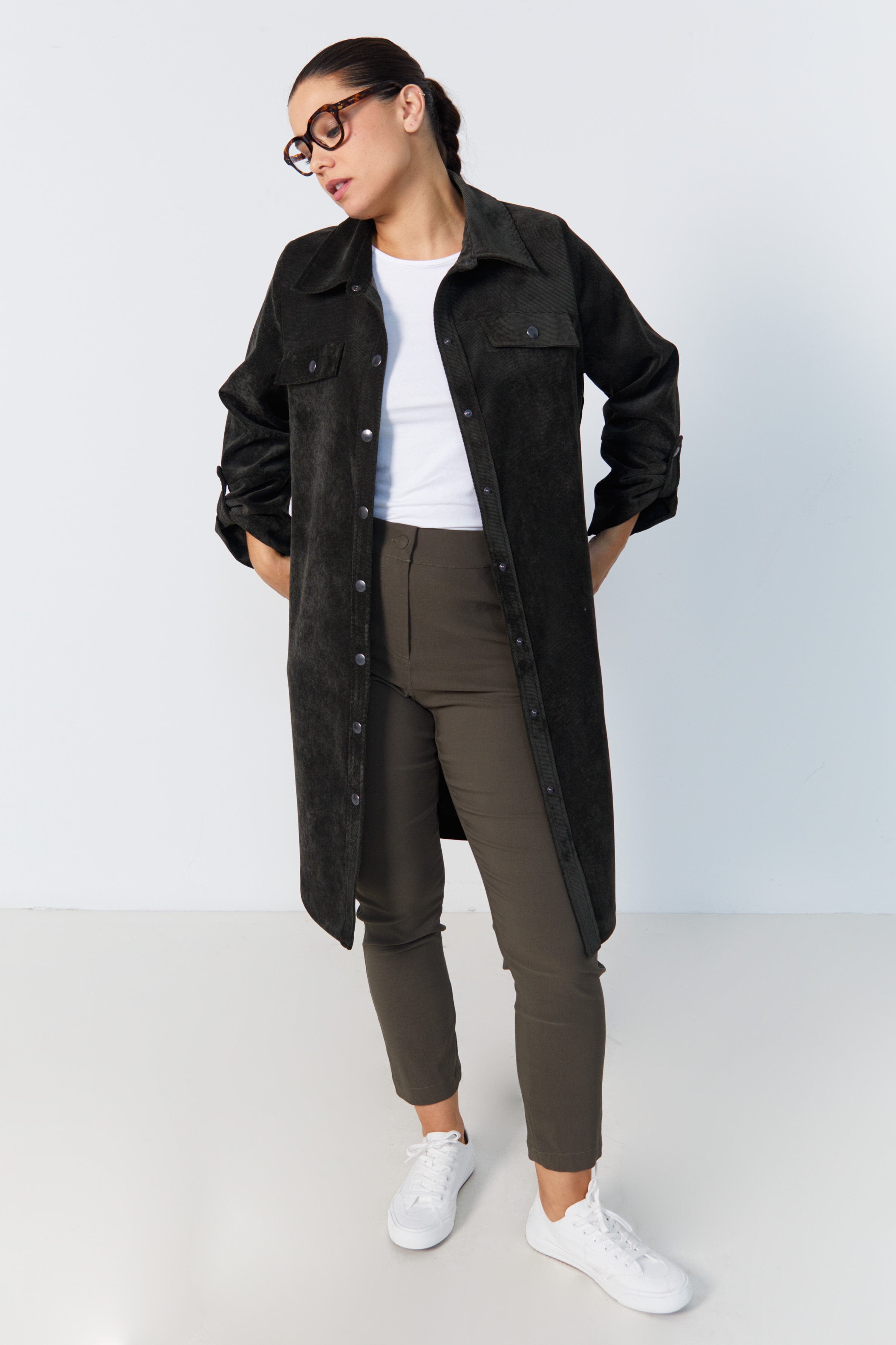 Trench en velours cotele