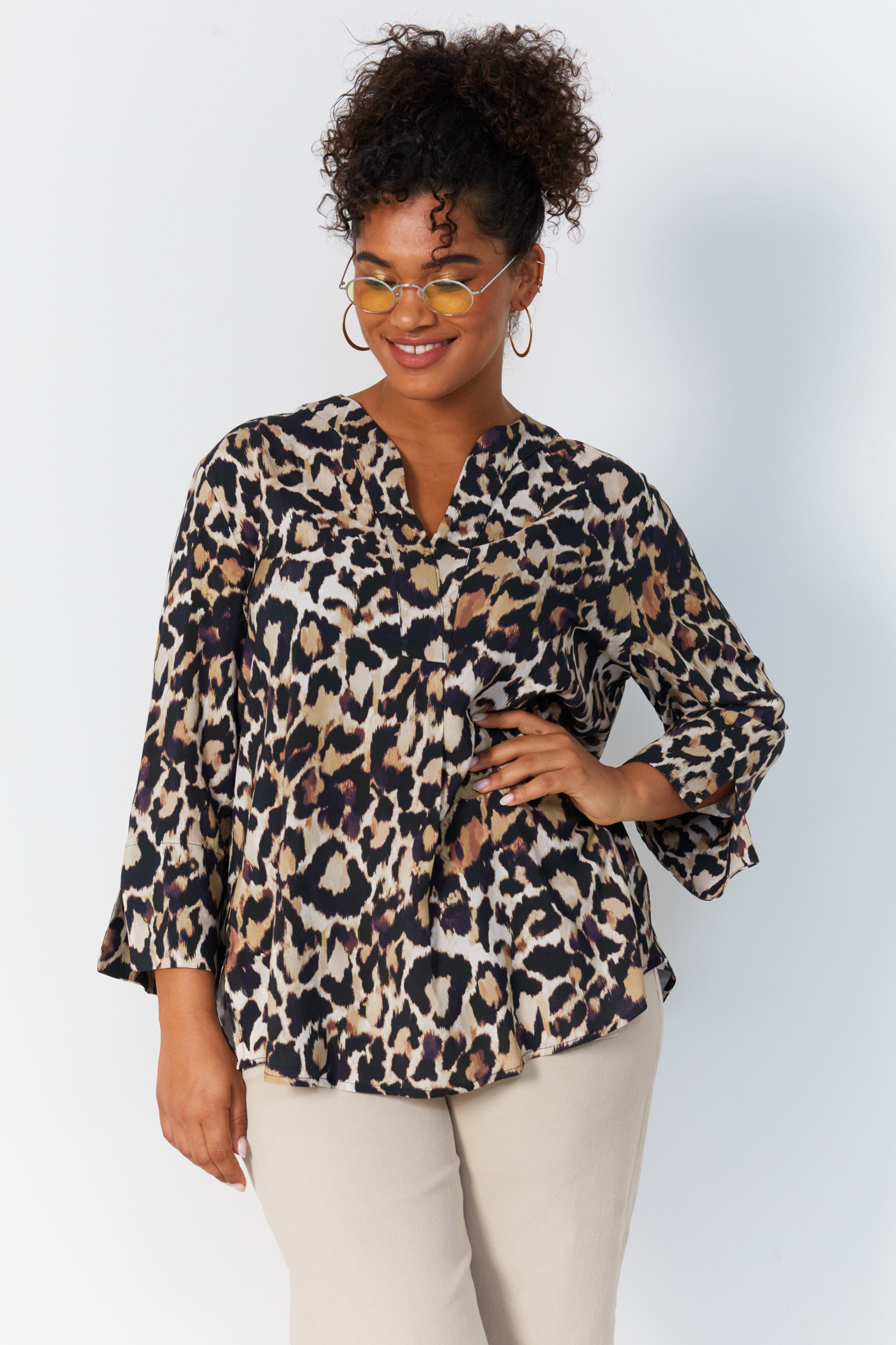Blouse en imprime leopard- imprime animal au feminin