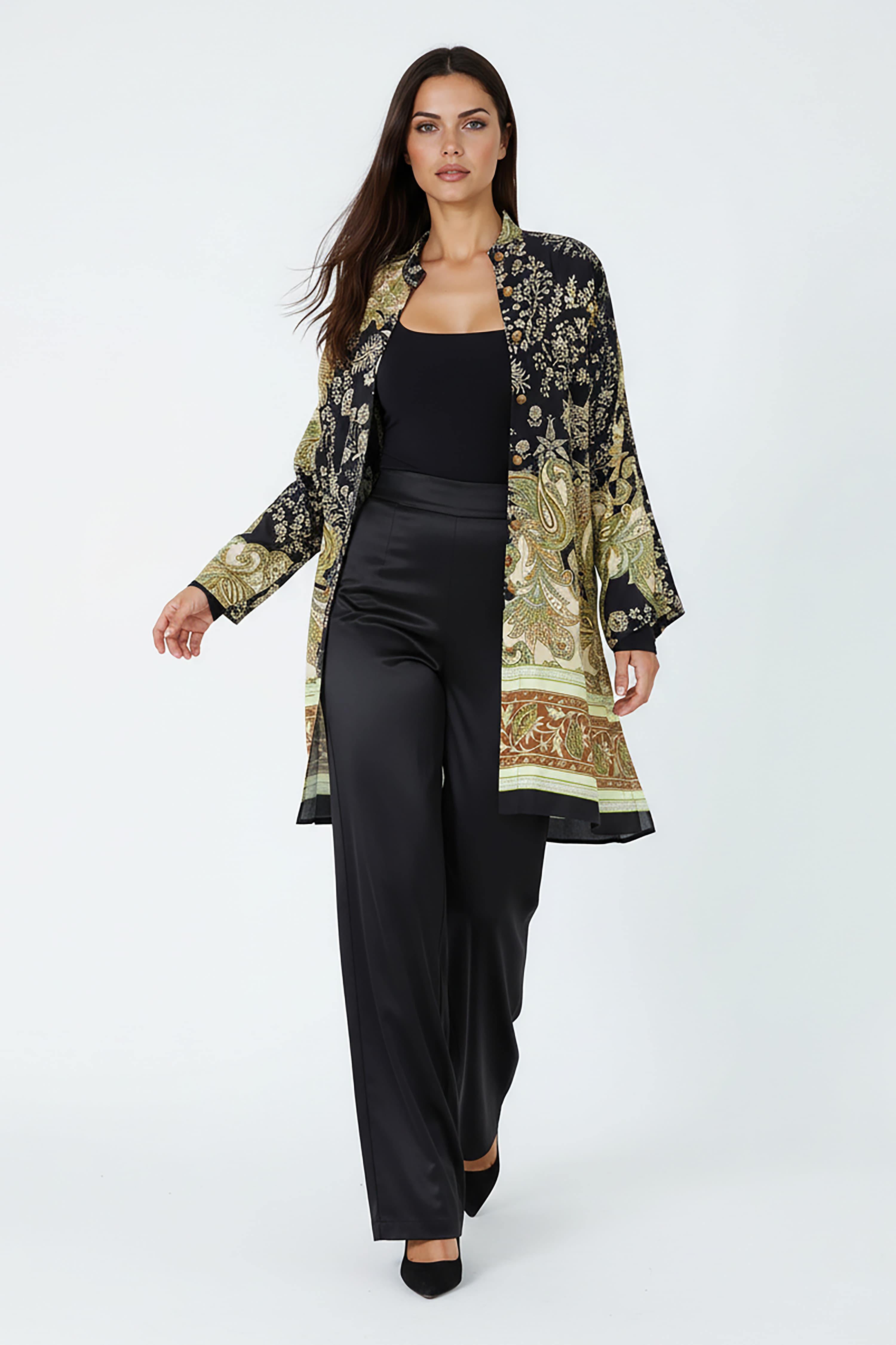 Tunique boheme ecovero satin de viscose fluide