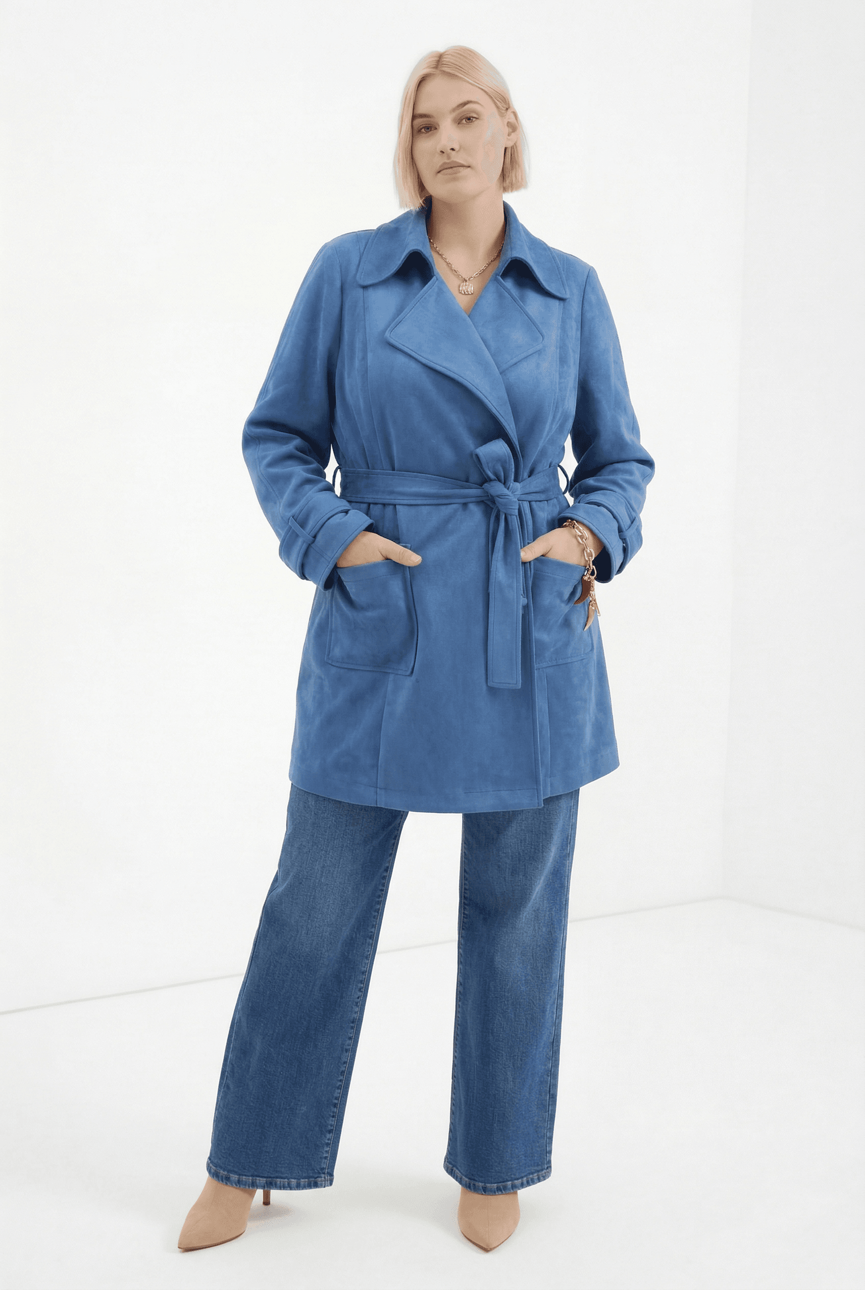 Imper en scuba suedine avec ceinture