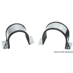 Cavaliers caoutchoutés en inox pour tuyaux simples
