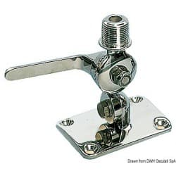 Double swivelling base for radio antennas