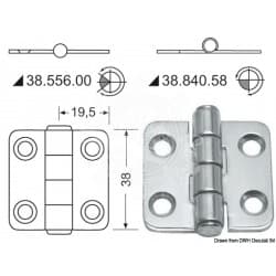Charnières 2 mm