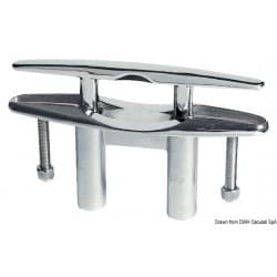 Taquets rétractables AISI316 poli miroir 217/203 mm