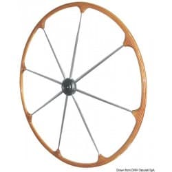 Barres à roue avec couronne en teck