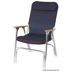 Siège pliable matelassé en aluminium anodisé