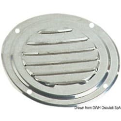 Grille d'aération circulaire en inox poli