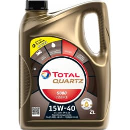 Huile moteur 4 temps - Quartz 5000 - 15W40 - essence - 2L