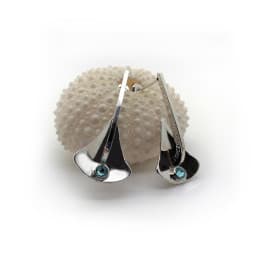 Boucles d'oreilles Ancre -  Rhodié