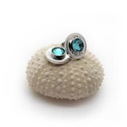 Boucles d'oreilles percées Hublot - Rhodié