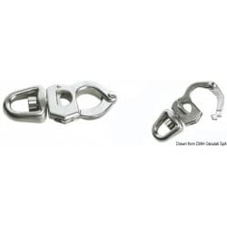 Mousquetons en inox pour écoutes, drisses, spi