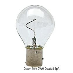 Ampoule à filament vertical, pôles désaxés