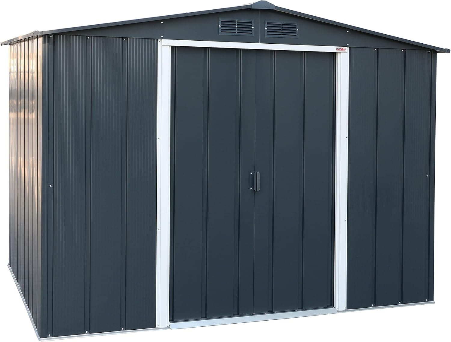 Abri de jardin en métal 9,16 m2 portes coulissantes ventilation - 8 x 6 Gable Roof , Anthracite