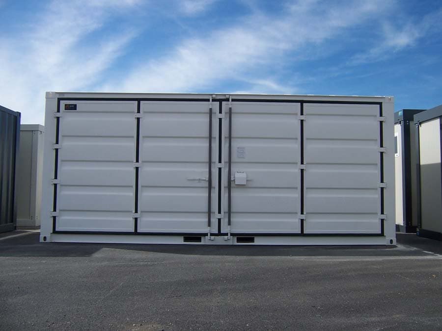 Container de stockage 20 pieds Open Side – Blanc