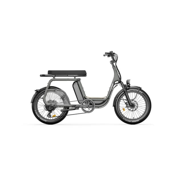 Elwing Ritmic Duo vélo électrique cargo biplace - Noir , Standard : 48 V 14,4 Ah (691 Wh)