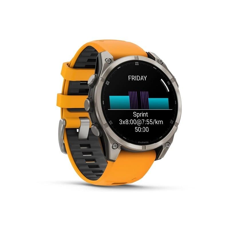 Montre Garmin Fenix 8 AMOLED Sapphire Titane 47mm - 47 mm , Jaune