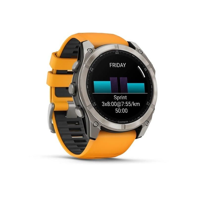 Montre Garmin Fenix 8 AMOLED Sapphire Titane 51mm - 51 mm , Jaune