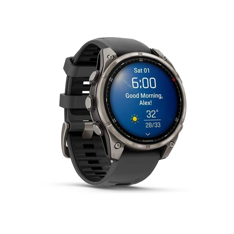 Montre Garmin  Fenix 8 Pro AMOLED Sapphire Titane 47 mm - 47 mm , Gris / noir