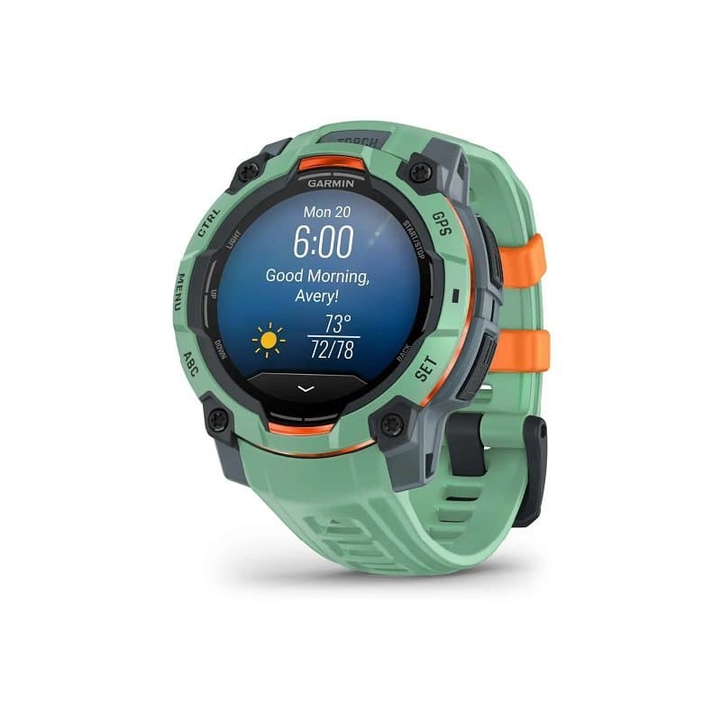 Montre Garmin Instinct 3 AMOLED 45 mm - 45 mm , Vert - gris