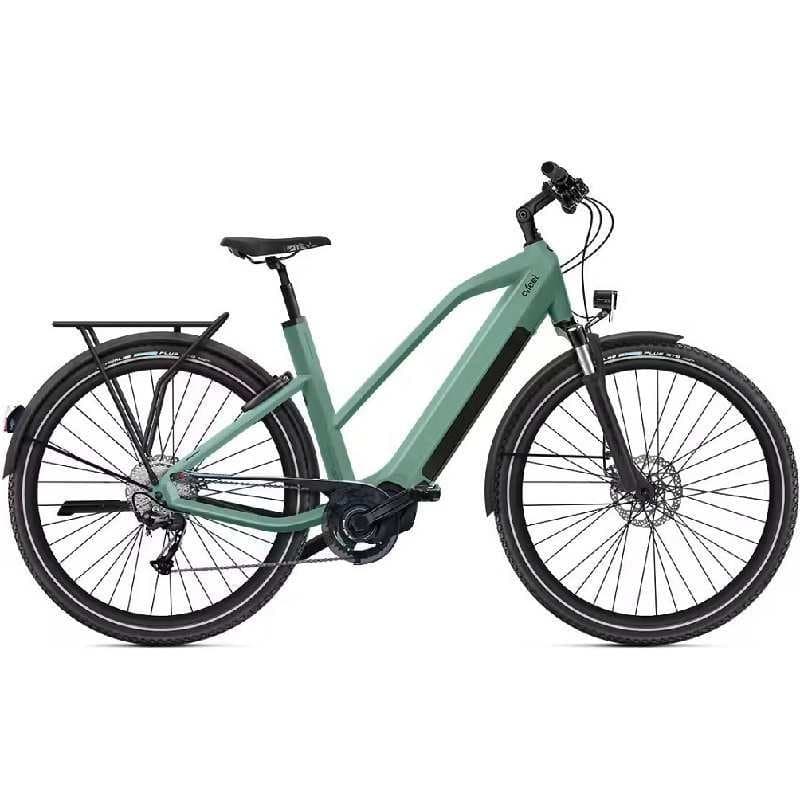 VTC Électrique O2feel iSwan Explorer Boost Mid 6.1 Shimano Alivio 9V 540 Wh - Vert , 540 Wh