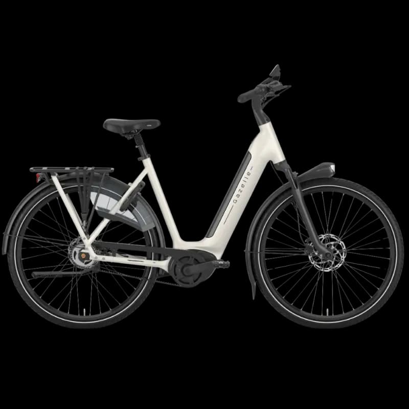 VTC électrique Gazelle Grenoble C5 HMB - Bas , 600 Wh , Beige