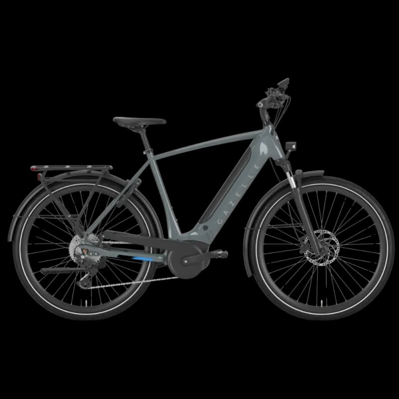 VTC électrique Gazelle Ultimate T10 - Haut , 500 Wh , Gris
