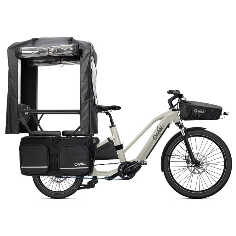 Vélo cargo électrique O2feel Equo 7 - 835 Wh , Avec Pack Family Extra