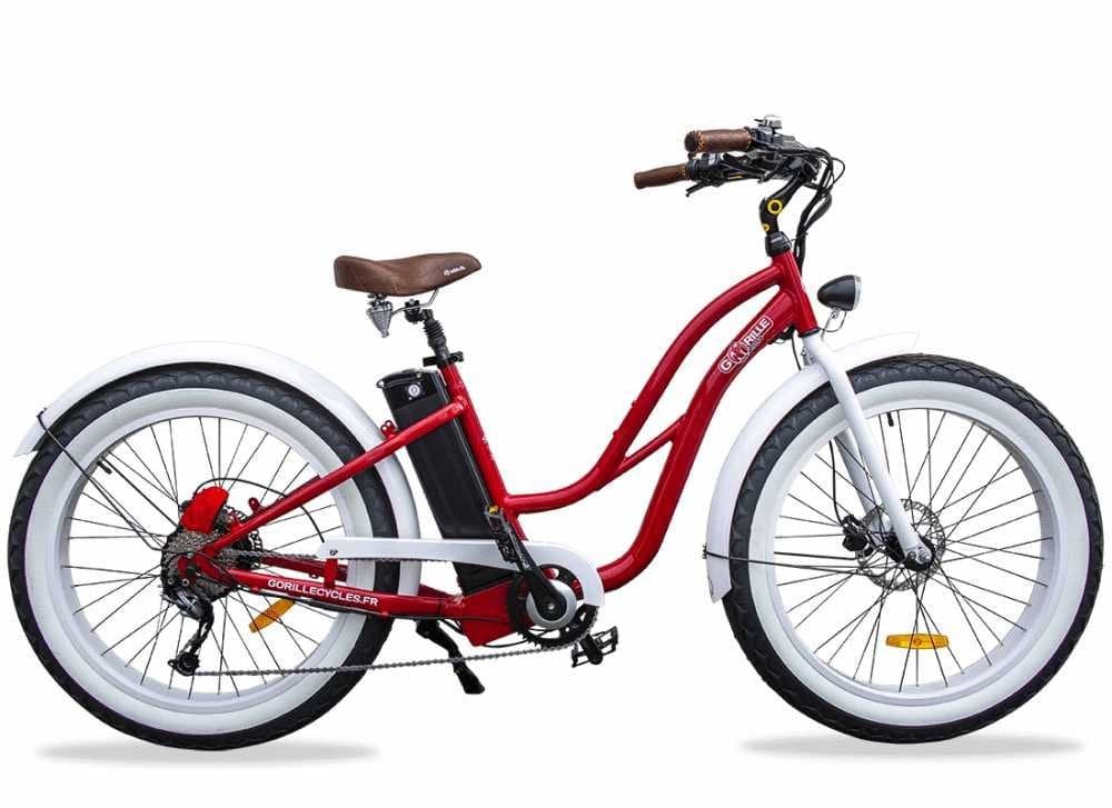 Vélo électrique femme Lady Gorille - Rouge