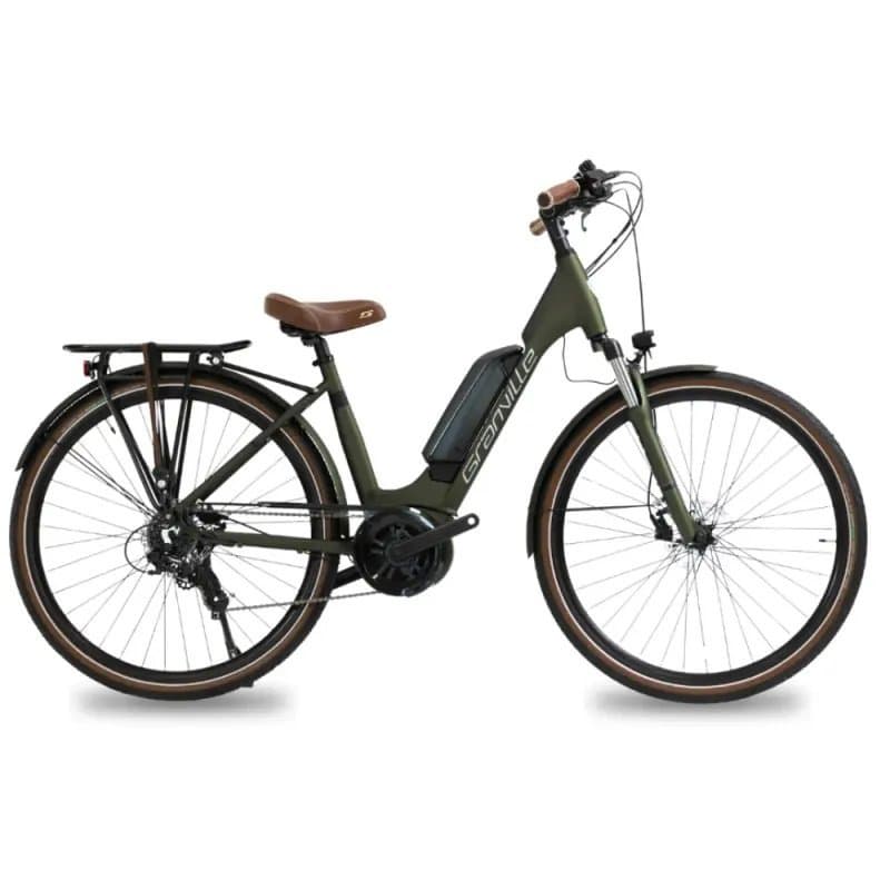 Vélo électrique ville Granville E-Urban 30 - 500 Wh , Kaki