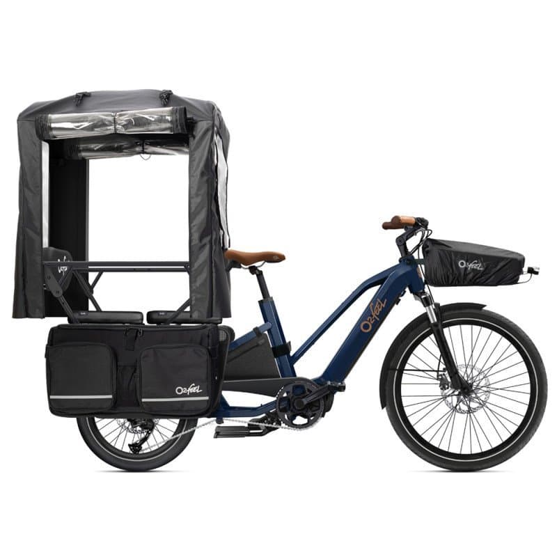 Vélo cargo électrique O2feel Equo 3 - 432Wh , Avec Pack Family Extra