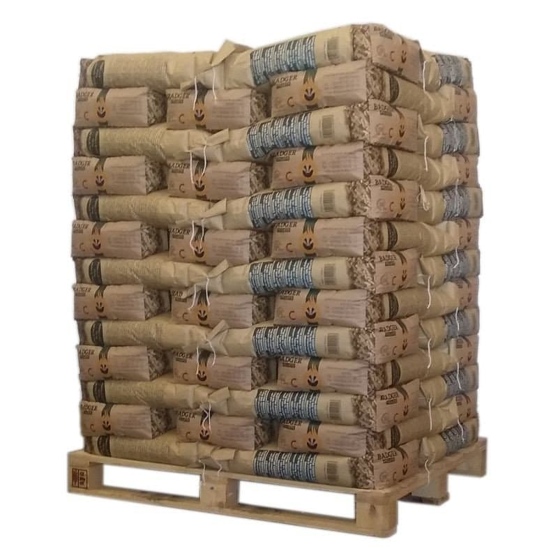 Pellet Badger – Palette von 65 Säcken à 15 kg