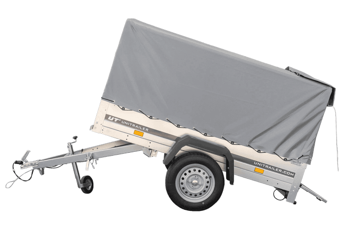 Garden Trailer 200 KIPP 200 x 106 cm PKW Anhänger mit Hochplane, Überrollbügel und Stützrad PTAC 500 kg