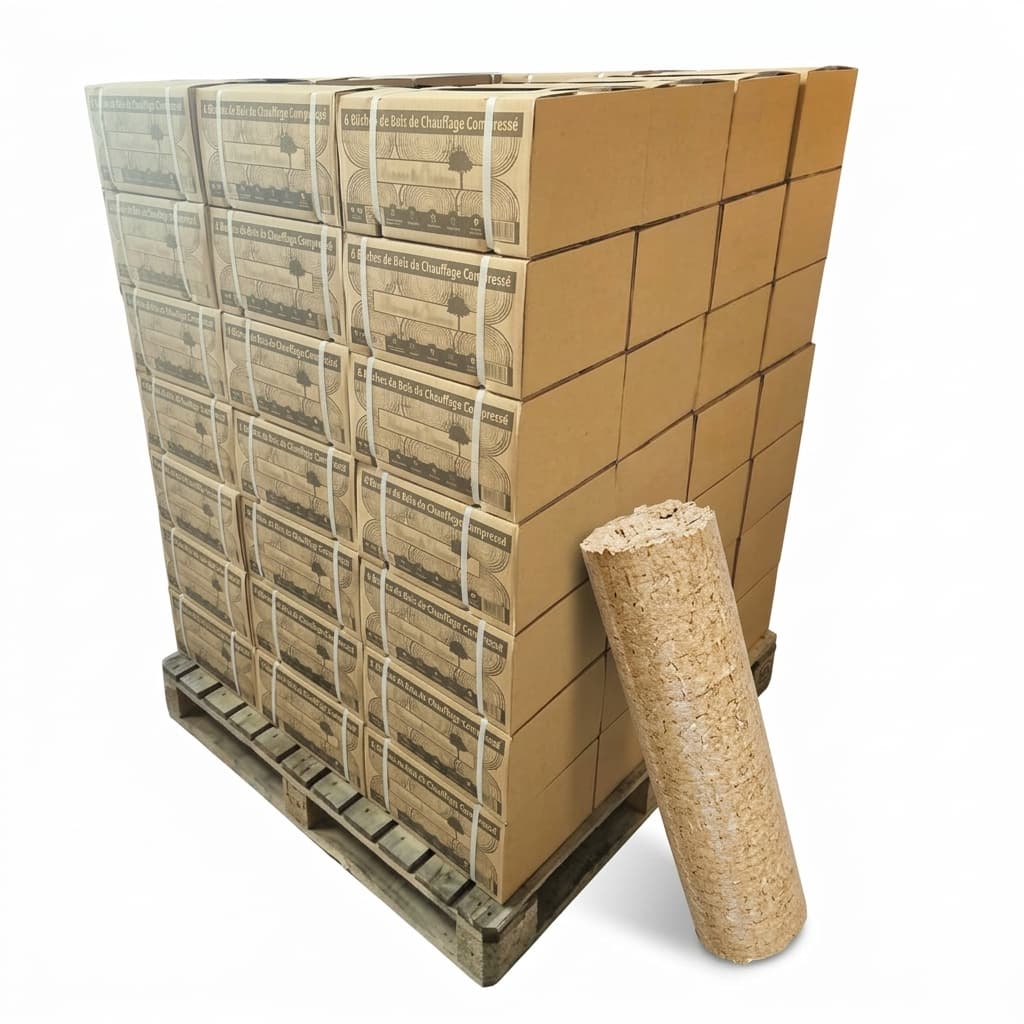 Chauffe au Bois — Bûches densifiées Feuillus durs + résineux 960 kg