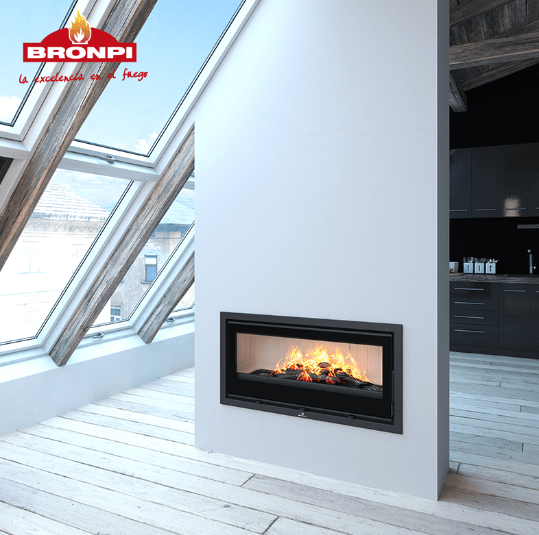Insert à bois canalisable BRONPI Cairo 90 13 kW