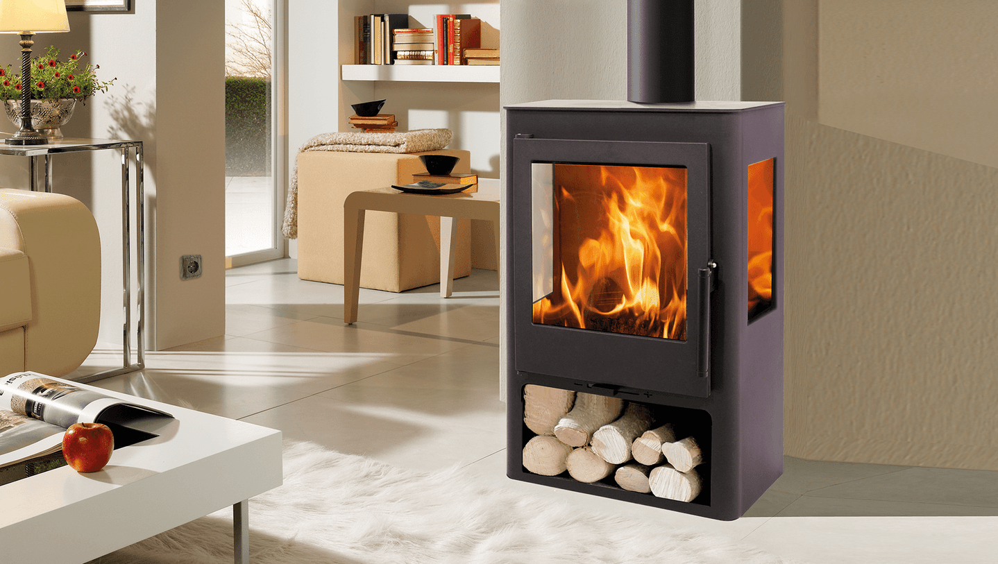 Poêle à bois 3 vitres - PANADERO Coral 3V 5.4 kW