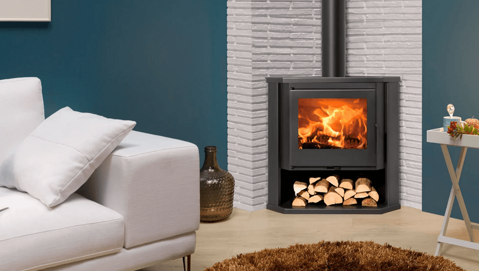 Poêle à bois d'angle PANADERO Sintra 7 kW