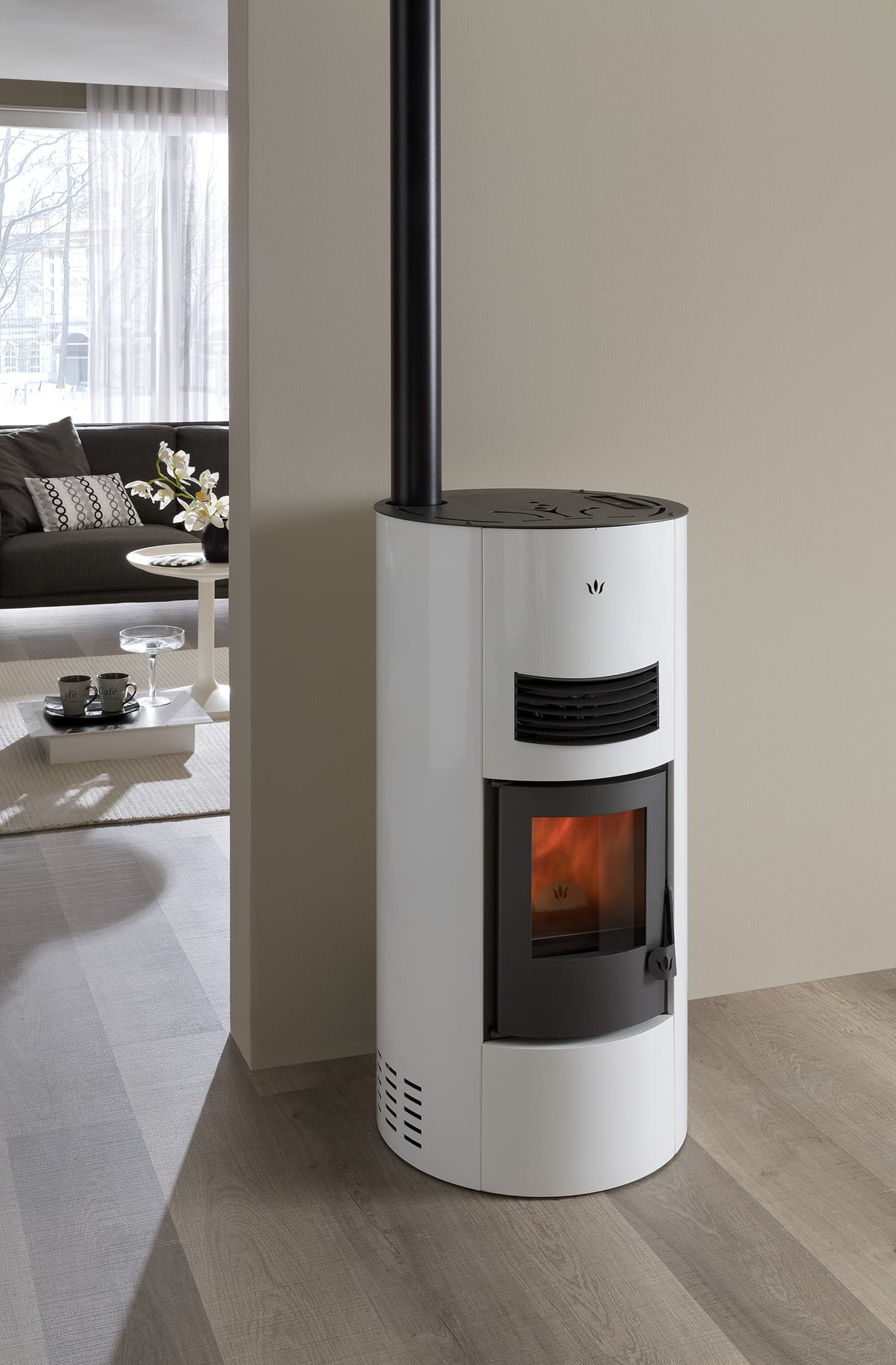 Poêle à granules ventilé - ORIGINE PHEBO Ondina Eco 6.2 kW