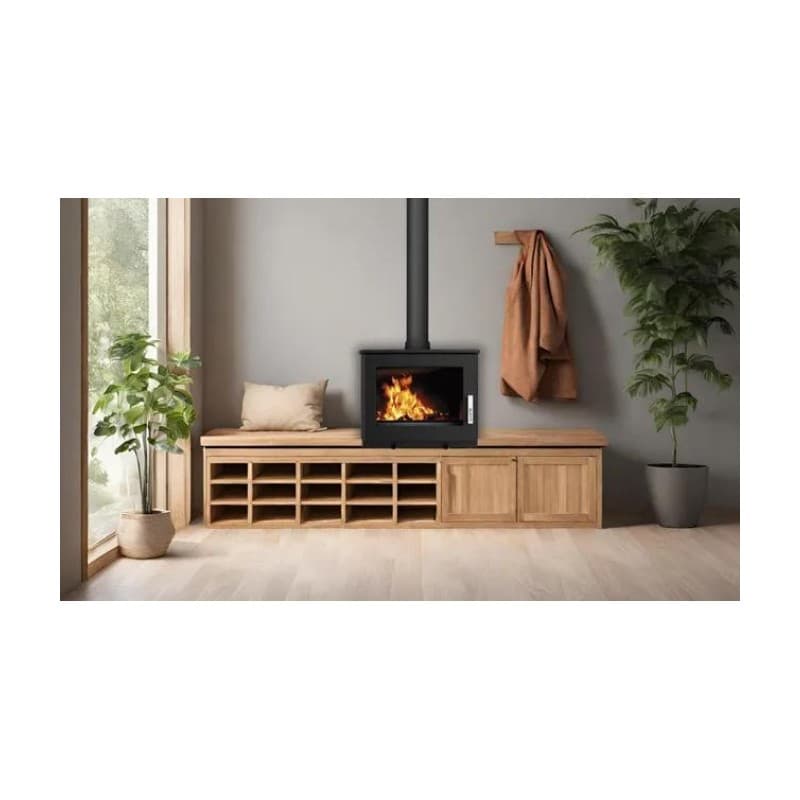 Poêle à bois étanche en fonte SUPRA Usko Rabaissé 9.1 kW