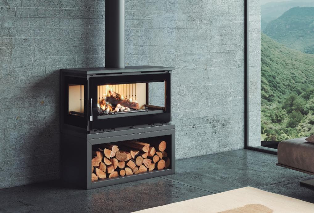 Poêle à bois ventilé 3 vitres - FIREMATIC Calgary - M 13 kW