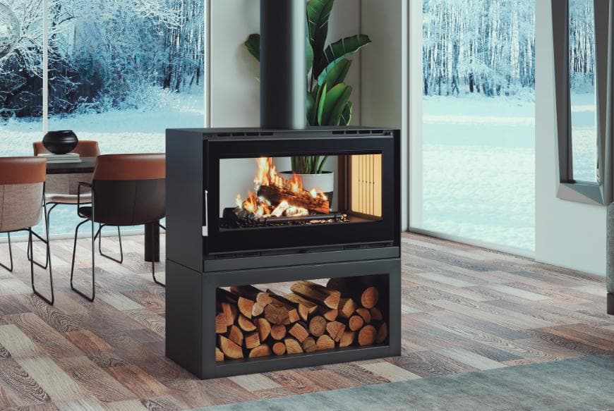Poêle à bois ventilé 2 vitres - FIREMATIC Ottawa - S 12.6 kW