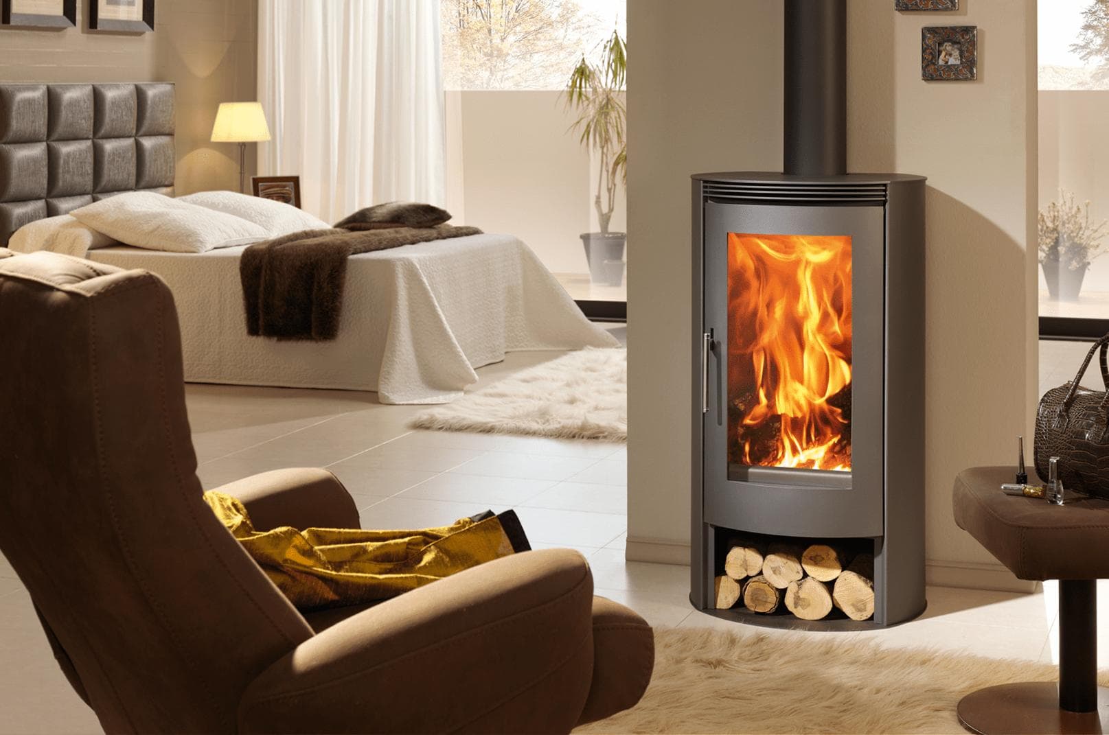 Poêle à bois raccordable PANADERO Helena 8 kW