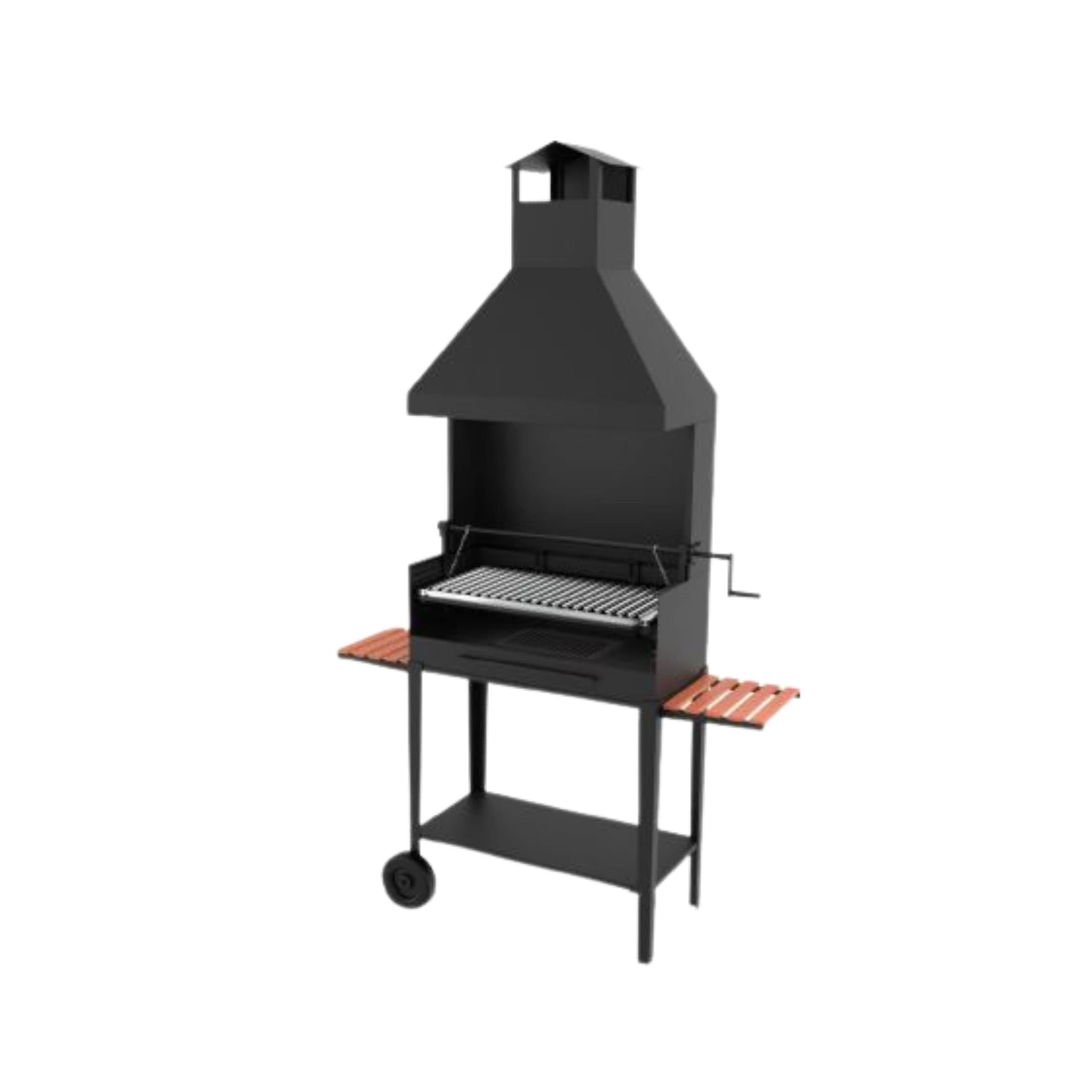 Barbecue bois/charbon à manivelle - FM CALEFACCION - BVE-82