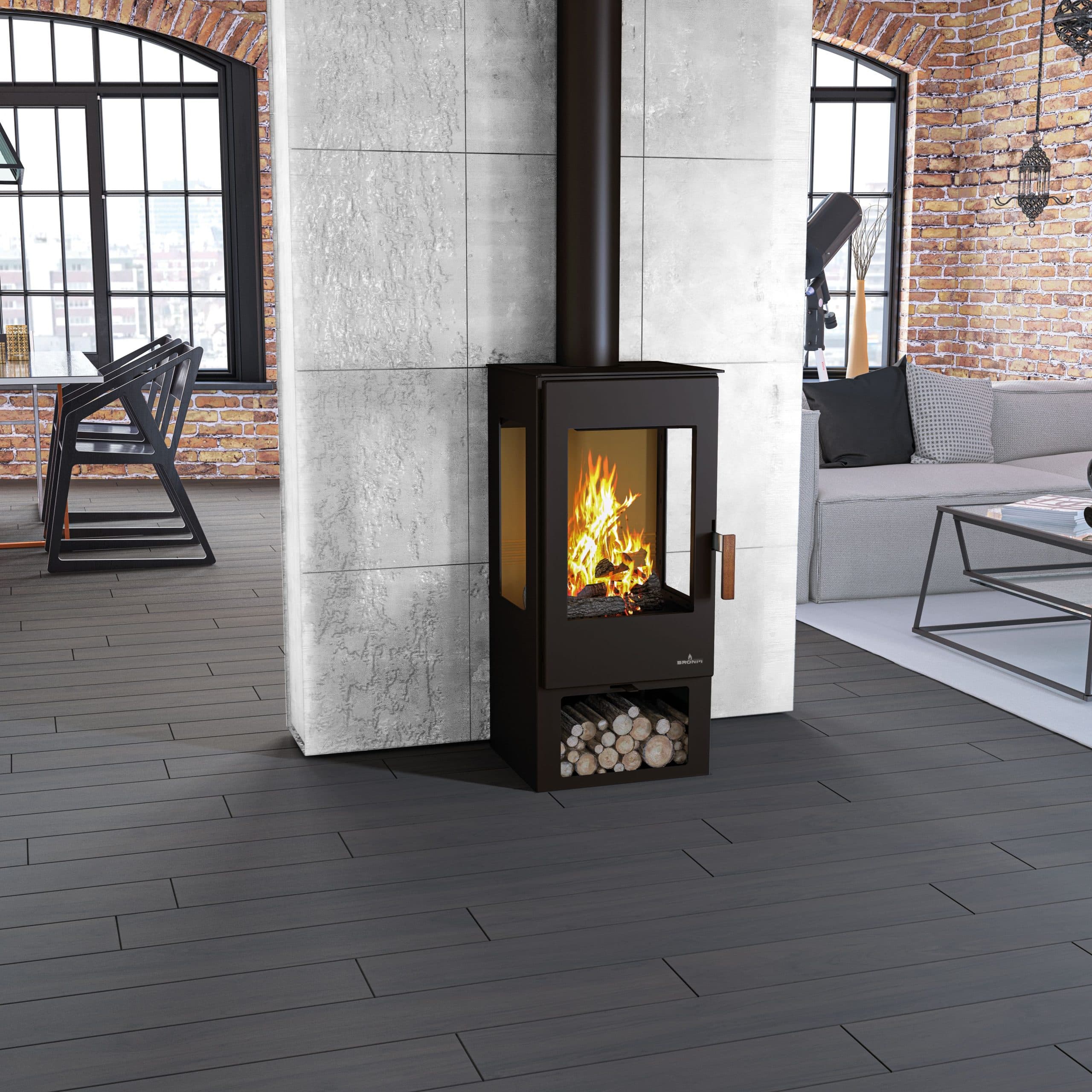 Poêle à bois raccordable BRONPI Estrella 7 kW