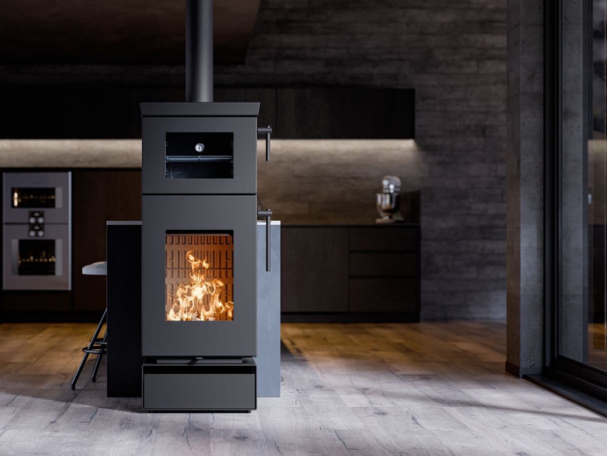 Poêle à bois raccordable avec four - THERMOROSSI Zen O 4.8 kW