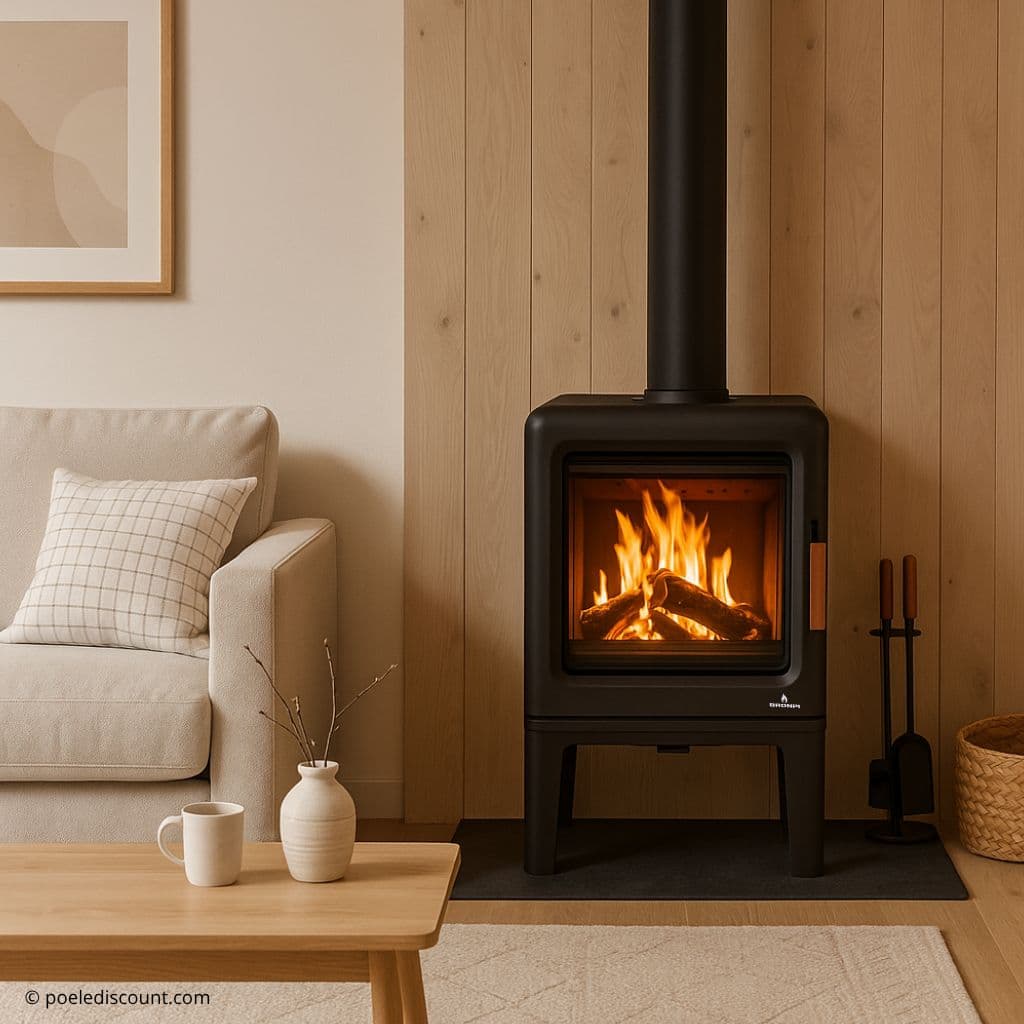 Poêle à bois étanche en fonte BRONPI Lira 5 kW