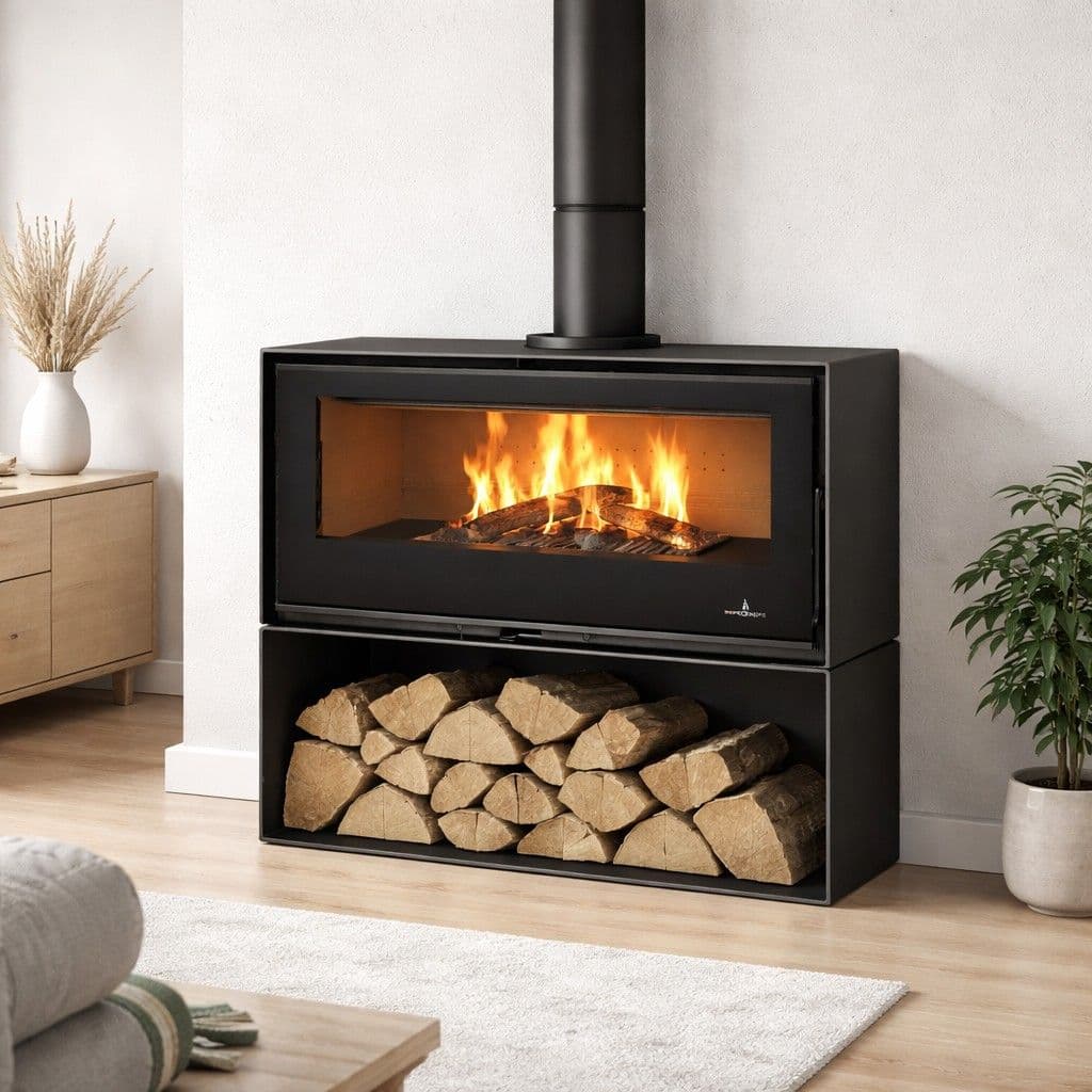 Poêle à bois ventilé BRONPI Bimba 90 3C 13 kW