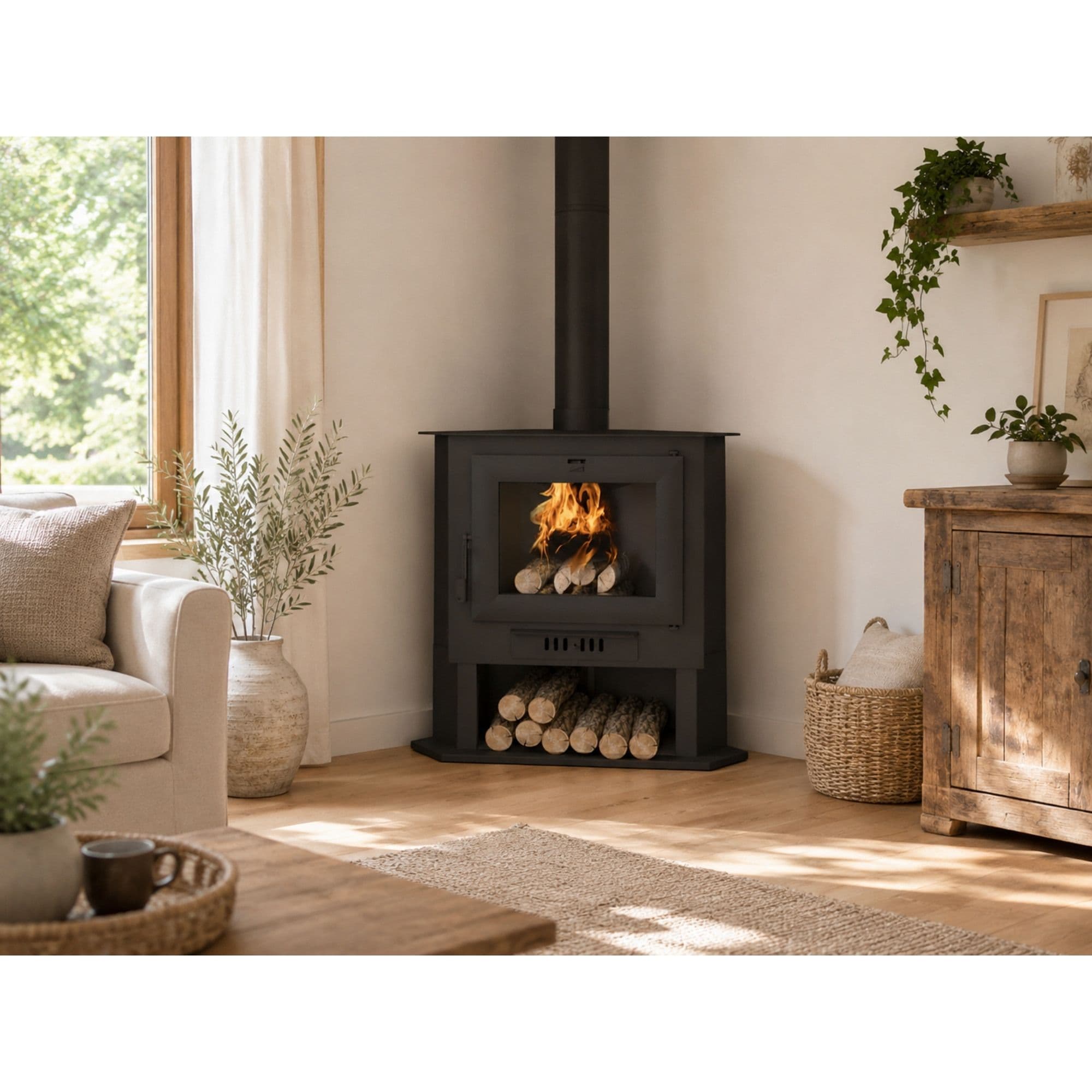Poêle à bois d'angle FIREMATIC Orlando 11.2 kW
