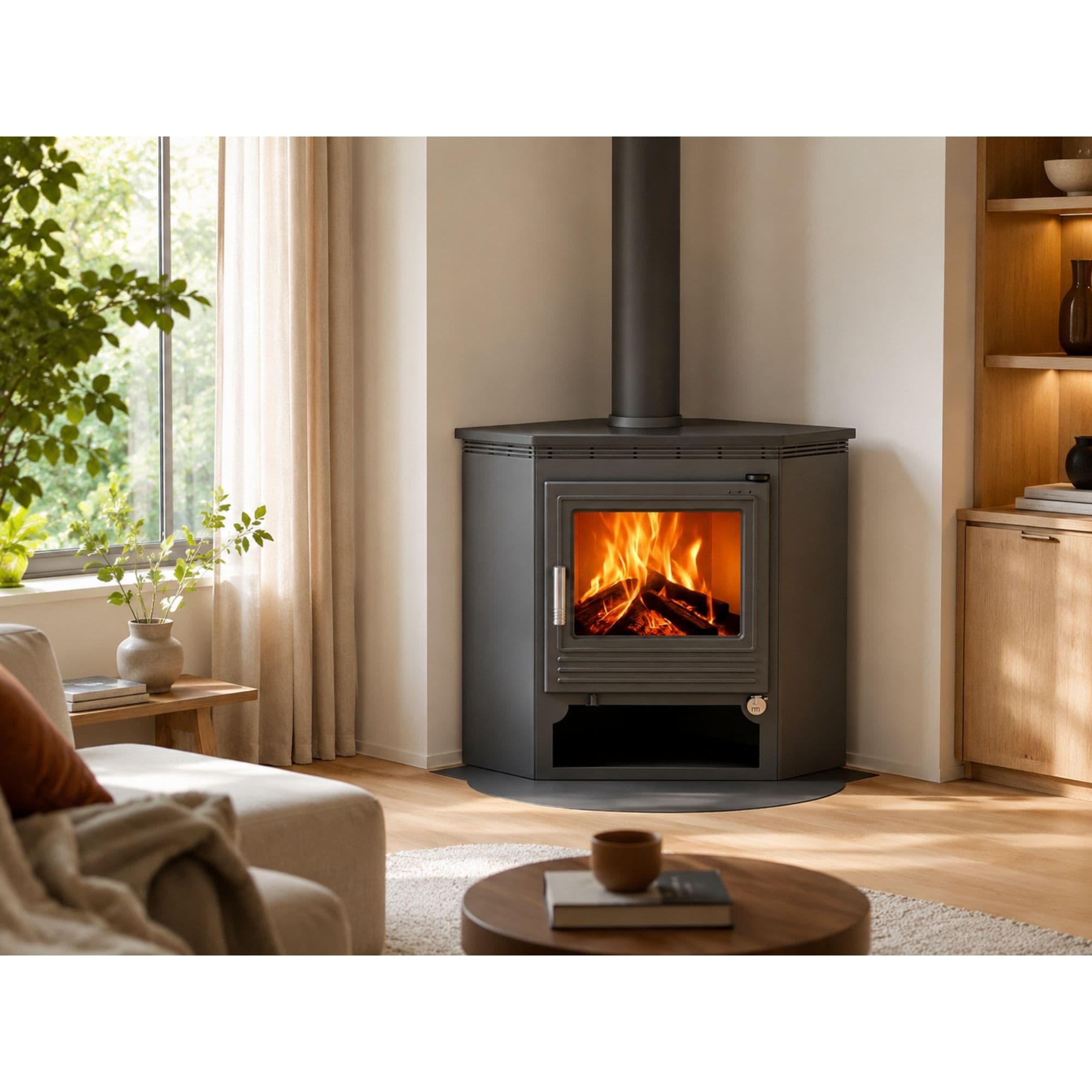 Poêle à bois d'angle FIREMATIC Dallas 11.3 kW