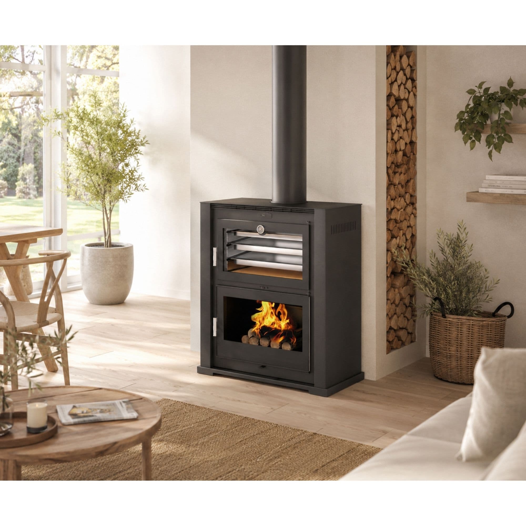 Poêle à bois avec four - FIREMATIC Baltimore 10.9 kW